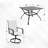 4 - Person Square Steel Outdoor Dining Set-1489978967