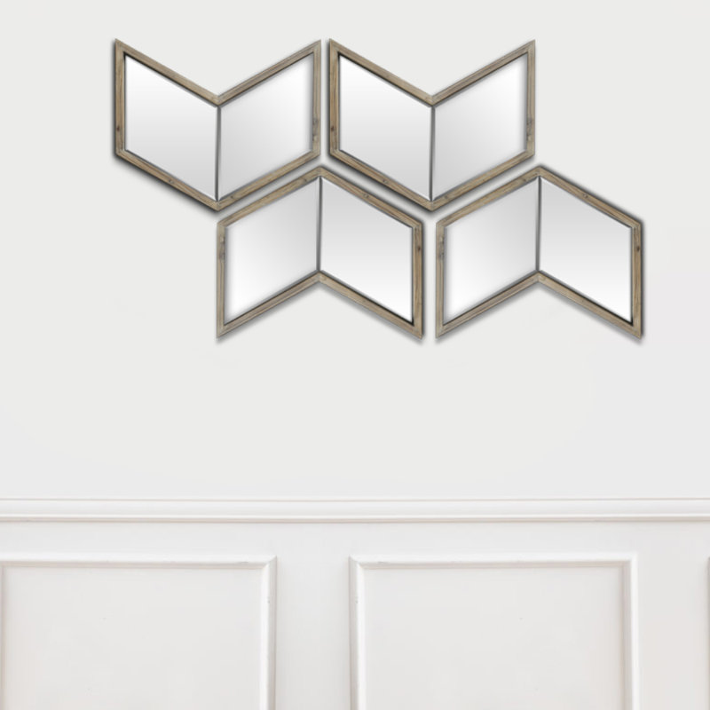 Lovettsville Solid Wood Chevron Mirror