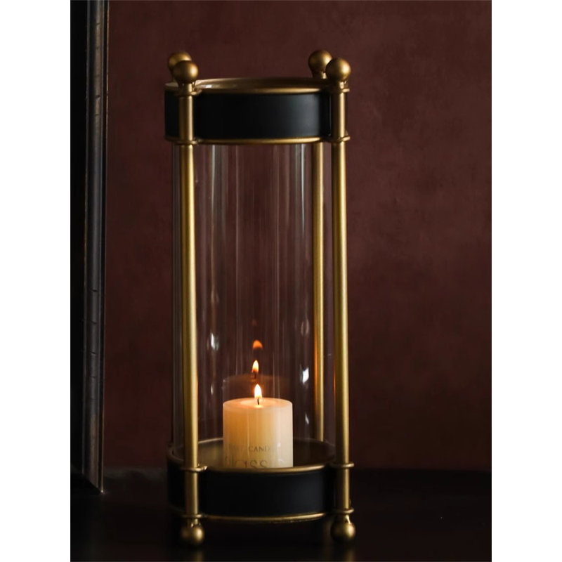 Metal Tabletop Candlestick, 11.42" H x 6.3" W x 6.3" D