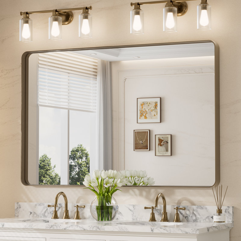 Miroir d'appoint Tyro, Bronze, 36 po x 55 po, Rectangulaire