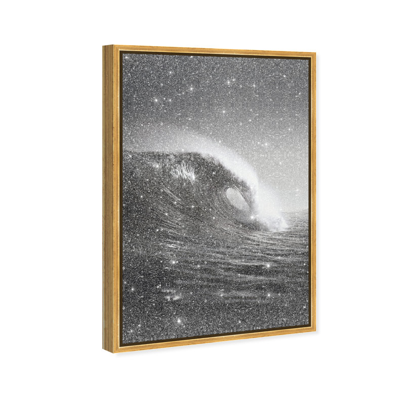 Tectonic Flow II Print by Oliver Gal, 37"H x 25"W, Gold Floater Frame