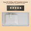 42'' W X 22'' D Solid Surface Vanity Top Drop-in Resin Stone Countertop Single Sink White Bathroom Top with Right Drain & Pre-drilled Faucet Hole
