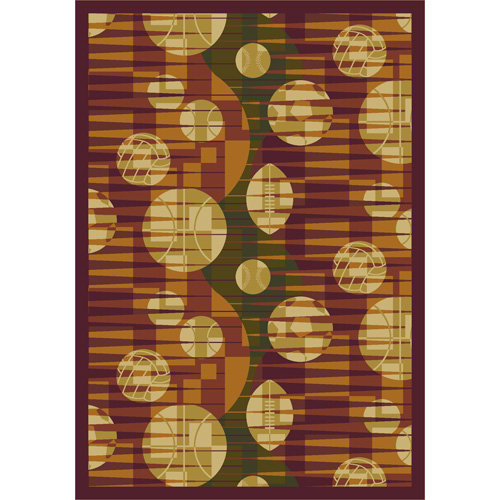 Tapis Sports Keeping Score par Joy Carpets, Rectangle 5 pi 4 po x 7 pi 8 po