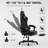 Adjustable Reclining Ergonomic Faux Leather Swiveling PC & Racing Game Chair-1176763057
