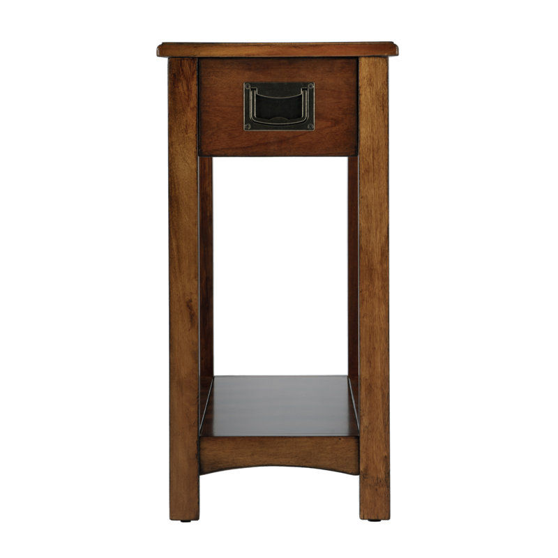 Larina Shaker Wood Side Table, Amber