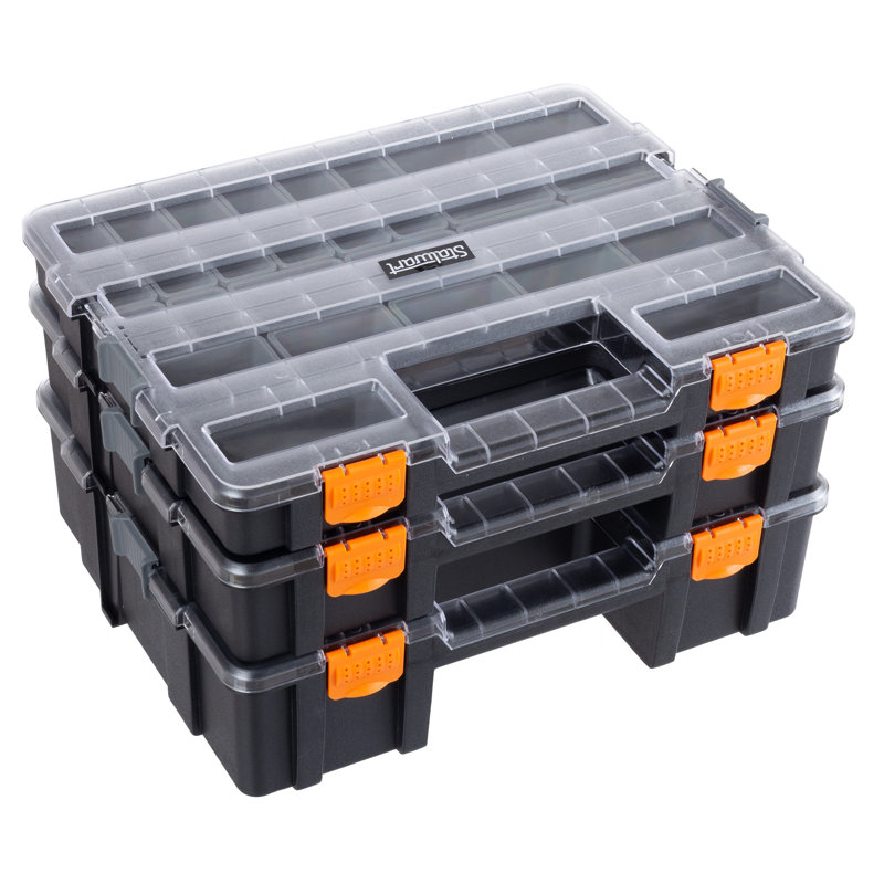 Organisateur de boîte à outils Stalwart - Organisateur de pièces portable avec compartiments personnalisables pour la quincaillerie