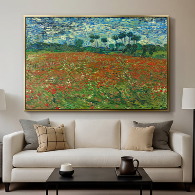 Field with Poppies, 1889-Vincent van Gogh-Framed Gallery Wrapped Canvas