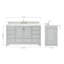 Ensemble de meuble-lavabo simple 61 po Abshire-93359232