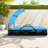 Adjustable Patio Chaise Lounges, Steel Modern Double Sunbed For Poolside