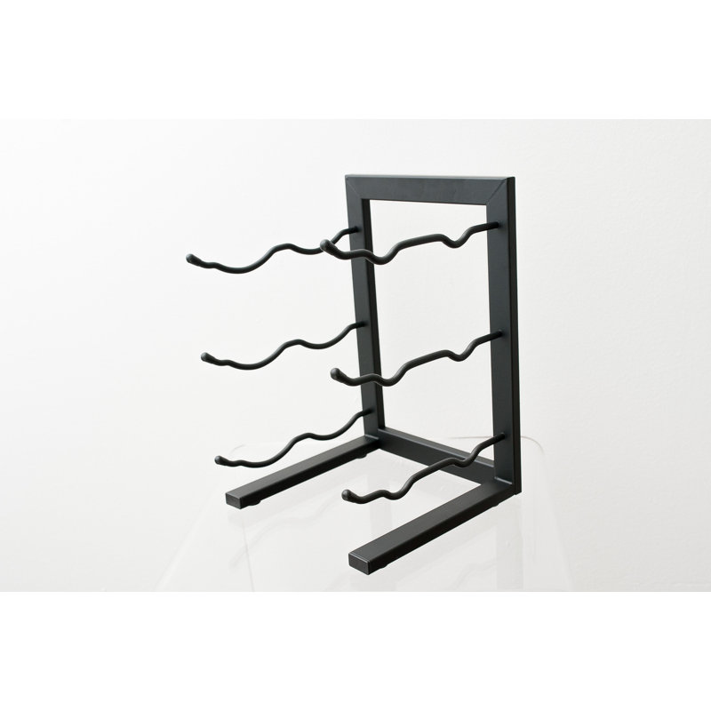 Jenna 6 Bottle Tabletop Wine Bottle Rack in Black