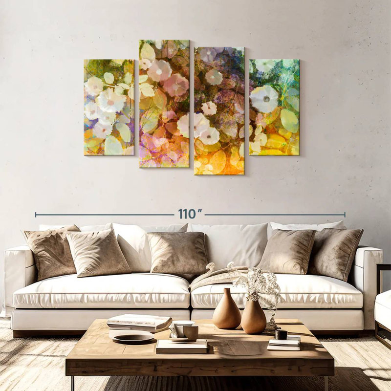 Avery Abstract White Flowers