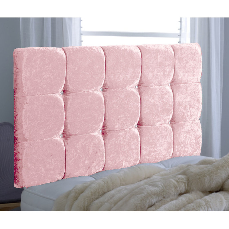 Upholstered Headboard, Small Single (2'6), Pink