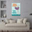 Art mural contemporain chat fantaisiste-129090451