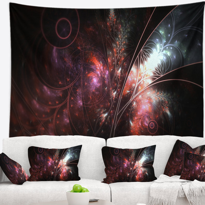 Tapisserie florale «Alien foncé», H 32 po x l 39 po