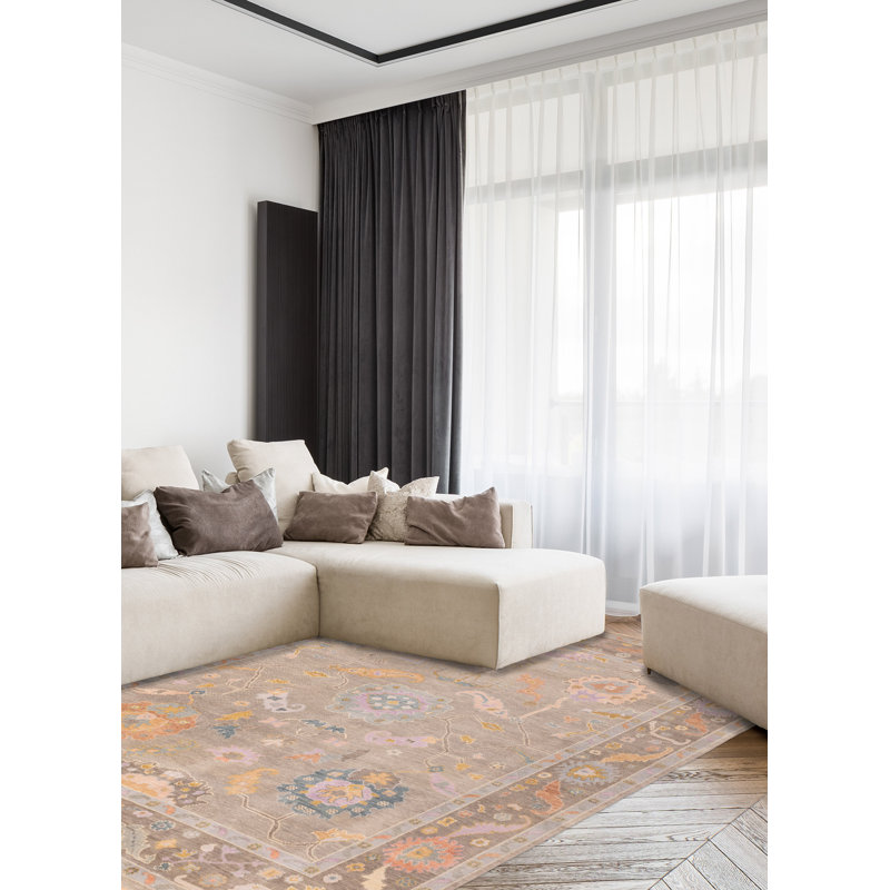 Tapis moderne gris Oushak 8 pi 9 po x 11 pi 11 po