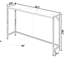 Console étroite avec prises et ports USB, table de canapé en marbre avec structure en métal, table d'entrée pour le salon et le couloir