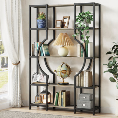 Analya 168.9 cm H x 103.9 cm W Geometric Bookcase