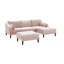 Ensemble modulaire contemporain 5 pièces modulaires à une chaise avec accoudoirs Ottomans-1803645084