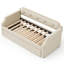 Lit de jour simple rembourré beige avec lit gigogne et rangement-955553615