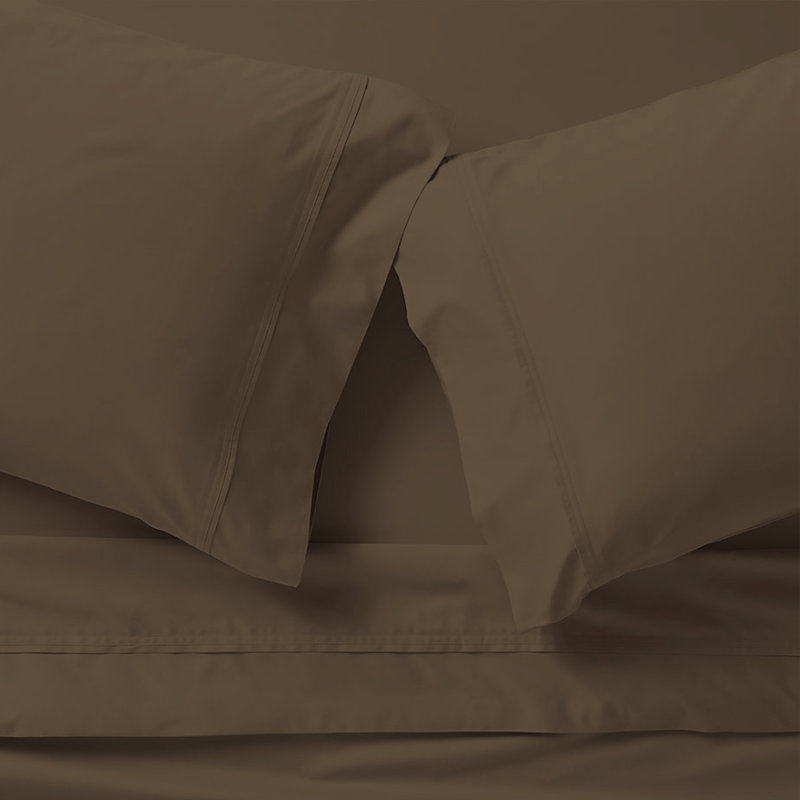 Ensemble de draps 4 pièces Paarizaat 8000 Series, Camel, Ensemble de draps pour taille de lit double avec t