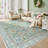 Washable Floral Area Rugs Boho Large Rugs Non-Slip for Bedroom Soft Rubber Backed Carpet-1364079052