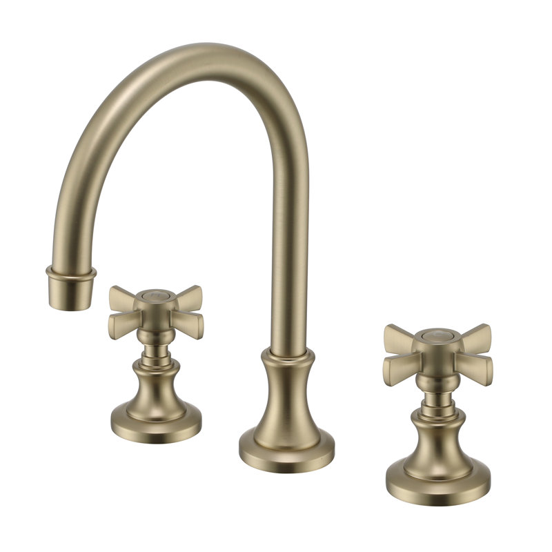 Widespread 2-handle Bathroom Faucet, Gold