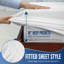 Protège-matelas ajusté en poly-coton imperméable et hypoallergénique-356461914
