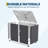 40 Cu.Ft Outdoor Storage Shed, Lockable Galvanized Steel Trash Can Cabinet with Sloped Roof for Yard, Patio-122566337
