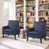 Dark Blue Faux Leather