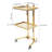 15.75" 2 Tier Tray Cart Trolley Collapsible Utility Cart Salon Storage Stand With Wheels