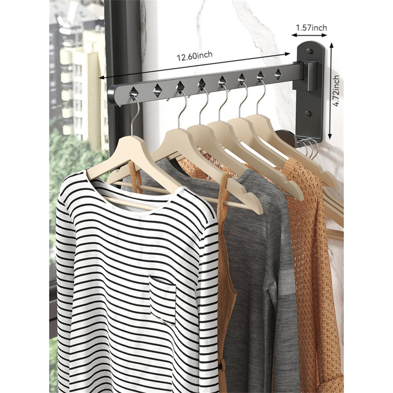 Puyan Metal Freestanding 8 - Hook Wall Mounted Coat Rack