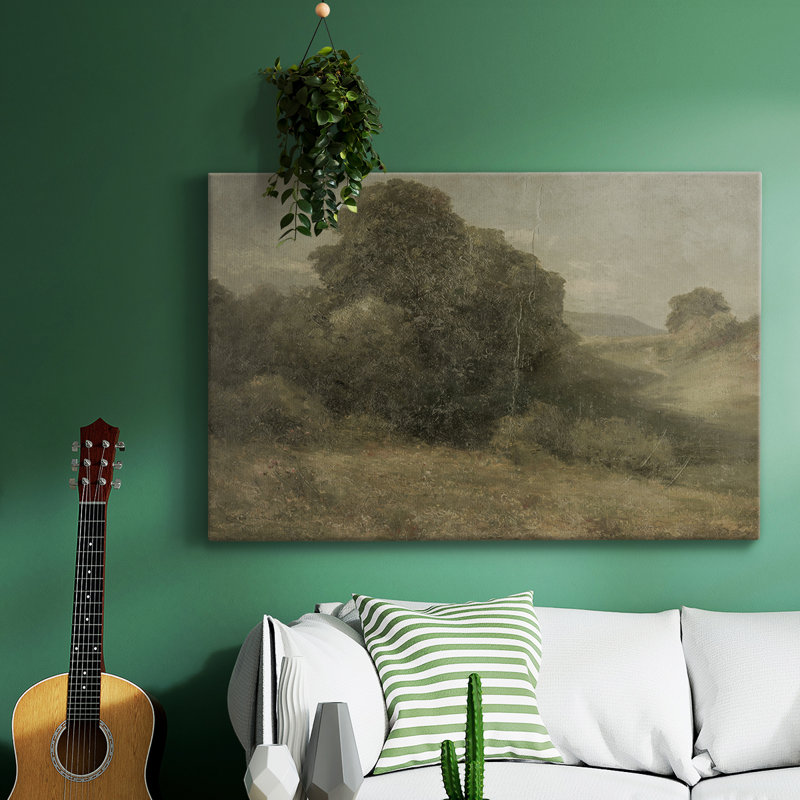 Paysage rétro - DCCLCLXXIV sur toile, H 41 po x l 61 po