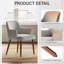 Chaise d'appoint rembourrée en bois massif avec accoudoirs-421144650