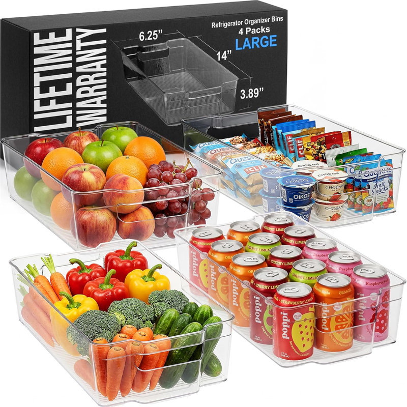 Ensemble de 4 paniers de rangement Zulay Kitchen