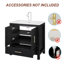 Meuble-lavabo autoportant simple 30 po avec lavabo en céramique Lumina, noir, contreplaqué de bois franc, portes à fermeture en douceur et rangement réglable intérieur-2129112190-2129112191