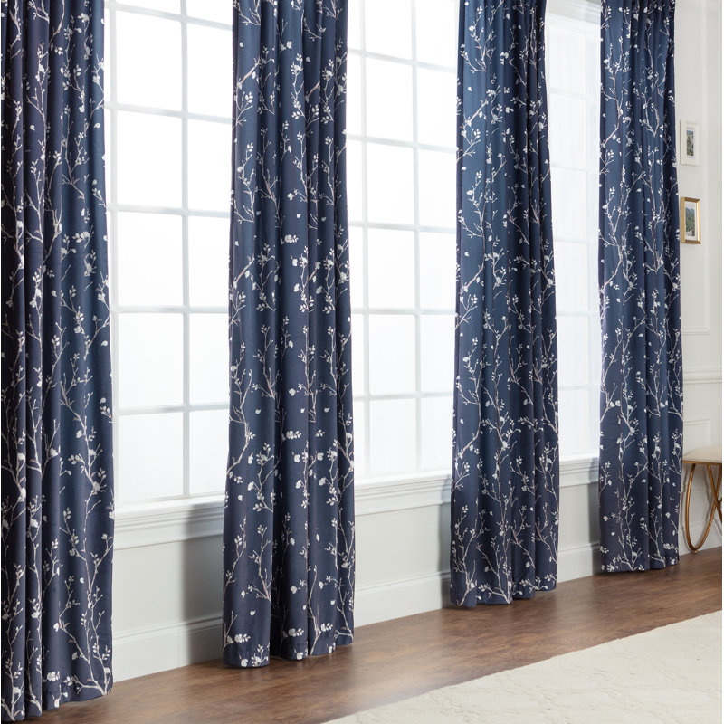 Paire de rideaux obscurcissant à motif floral Esprit, L 52 po x L 96 po