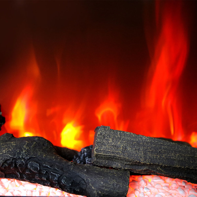 Arkadi Smart Fireplace: Auto-Safety Heat, Remote Control & Modern MDF Design