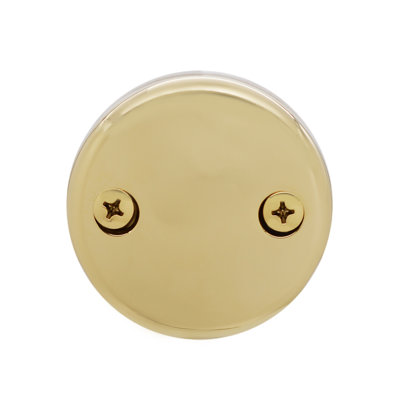 3-1/8" Two-Hole Bathtub Overflow Faceplate and Screws