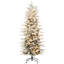 Grand arbre de Noël artificiel pré-éclairé avec 636 branches enneigées, 250 lumières claires jaunes chaudes, ouverture automatique, ampoule supplémentaire