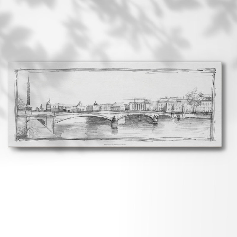 Pont du Carroussel sur toile, H 24 po x l 60 po x P 1,5 po