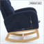 Chaise berçante décorative avec repose-pieds et poche de rangement, chaise berçante à haut dossier profond et fauteuil en bois d'hévéa-312092157
