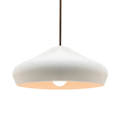 Radiance - Crease 1-Light Pendant - Canyon Clay - Dark Bronze - 15.25"W x 6.5"H - Replaceable Bulb - Rigid Stem