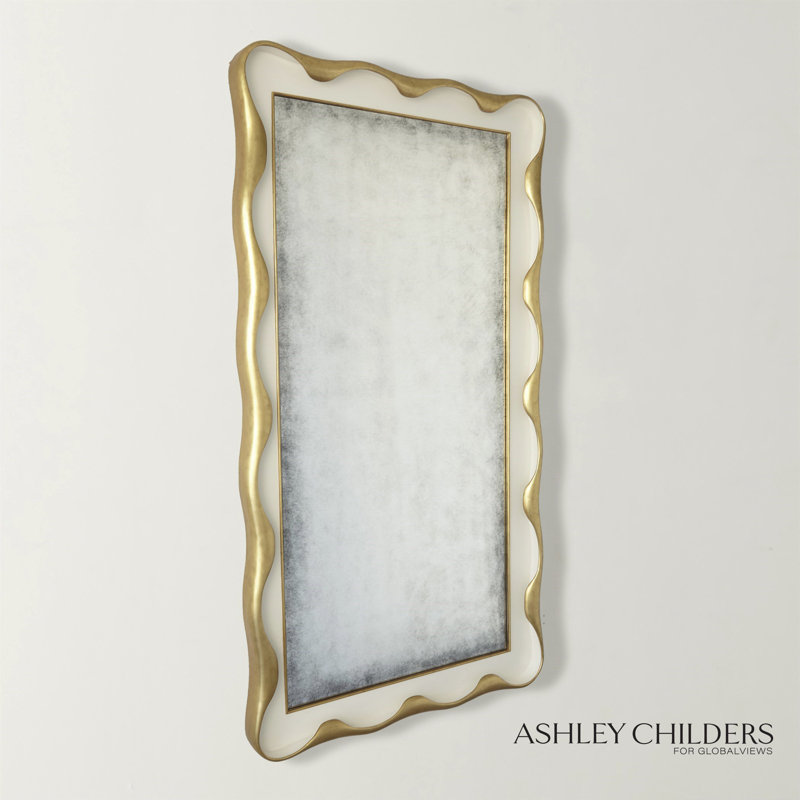 Venus Leaning Mirror, Cream/Gold