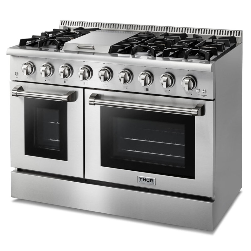 Professional 48" Freestanding Gas Range with Griddle