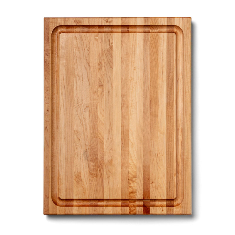 John Boos Chef's Edge Grain 1.5" Maple Cutting/Carving Board with Juice Groove, 18" H x 24" W x 1.5" D