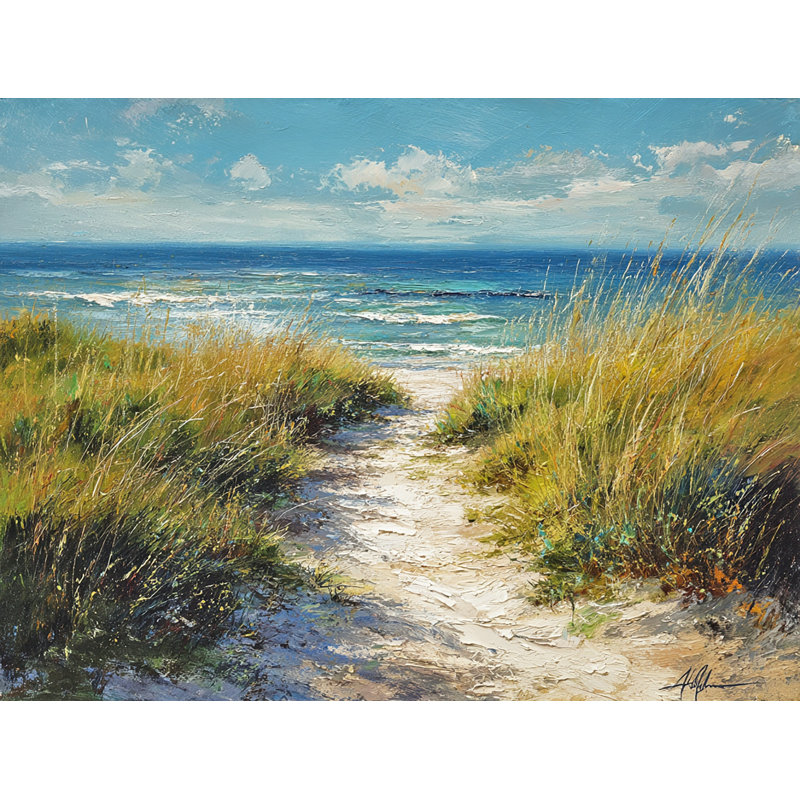 «Golden Dune Horizon», art mural sur toile tendue, H 24 po x l 36 po