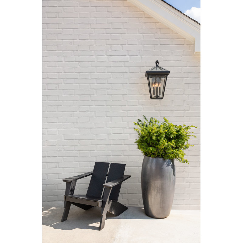 Aalford Place 3-Light Outdoor Wall Lantern, Museum Black