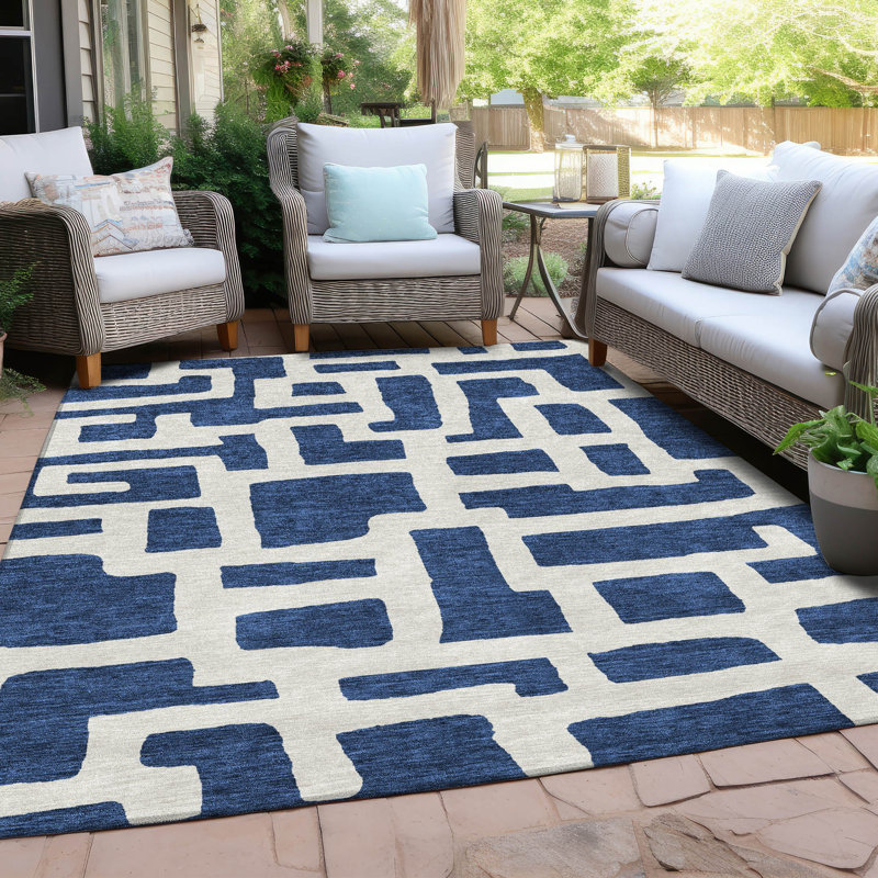 Tapis intérieur / extérieur Chaffinch avec envers antidérapant, Rectangle 2 pi 6 po x 3 pi 10 po