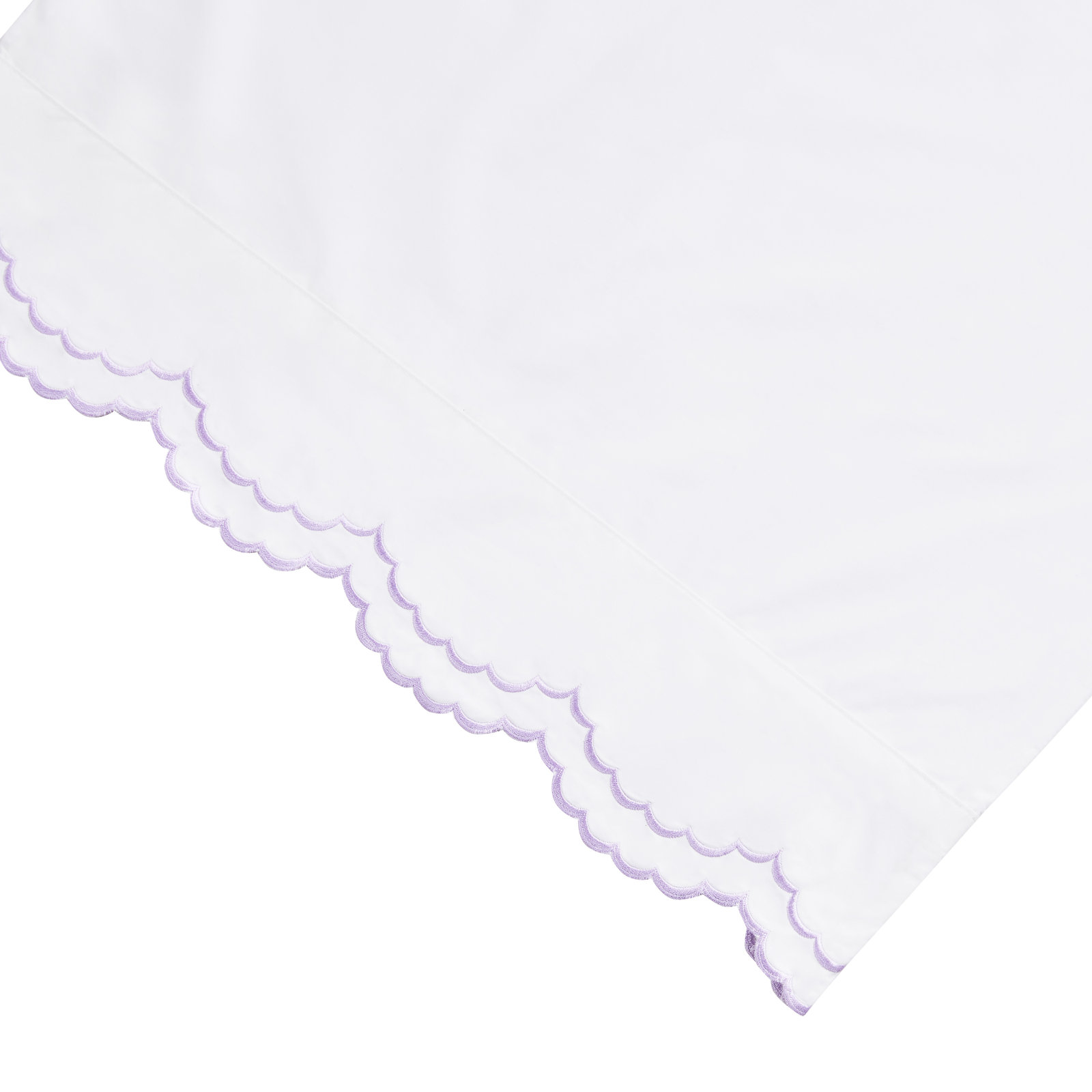 Bartlow Pima Cotton Pillowcase, King Pillowcase, Lilac/ White