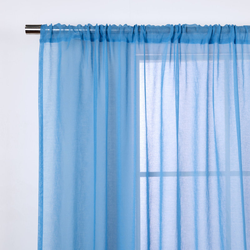 Paire de rideaux transparents avec passe-tringle Walton, Glacier, L 52 po x L 96 po